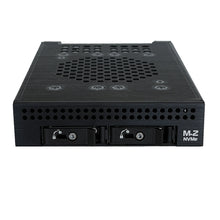 Load image into Gallery viewer, 2-Bay M.2 NVMe SSD PCIe 4.0 Mobile Rack Enclosure for External 5.25" Drive Bay (2x OCuLink SFF-8612 4i)