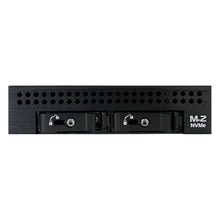 Load image into Gallery viewer, 2-Bay M.2 NVMe SSD PCIe 4.0 Mobile Rack Enclosure for External 5.25" Drive Bay (2x OCuLink SFF-8612 4i)