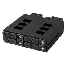 Load image into Gallery viewer, 4-Bay U.2 NVMe SSD PCIe 4.0 Mobile Rack Enclosure for External 5.25" Drive Bay (4x OCuLink SFF-8612 4i)