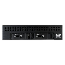 Load image into Gallery viewer, 2-Bay M.2 NVMe SSD PCIe 4.0 Mobile Rack Enclosure for External 5.25&quot; Drive Bay (2x OCuLink SFF-8612 4i)
