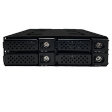 Load image into Gallery viewer, 4-Bay U.2 NVMe SSD PCIe 4.0 Mobile Rack Enclosure for External 5.25&quot; Drive Bay (4x OCuLink SFF-8612 4i)
